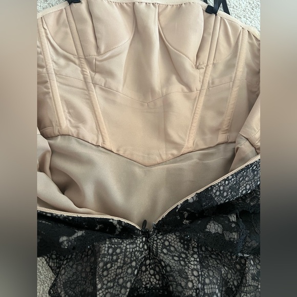 BCBGMAXAZRIA Ellie Mixed Lace Strapless Dress - Cocktail - Dance Party - Wedding - Picture 13 of 16